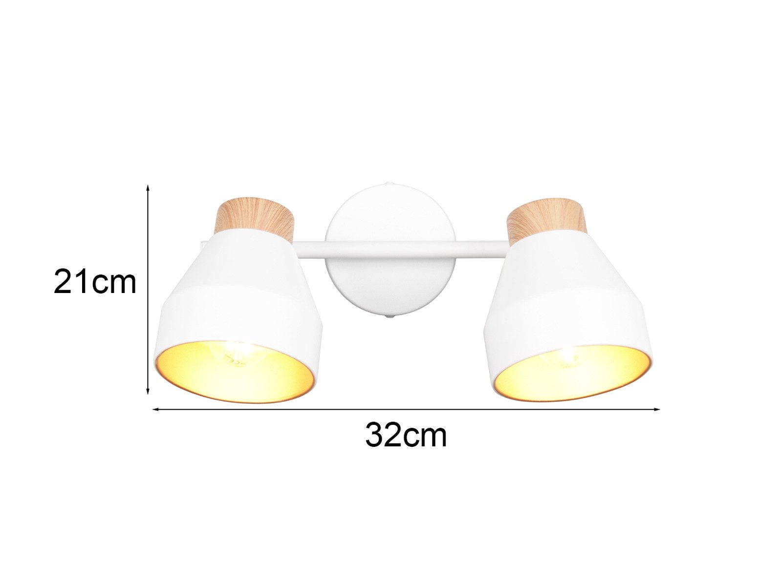 Reality Leuchten LED Deckenstrahler, Dimmfunktion, LED wechselbar, über Lichtschalter in 3 Stufen dimmbar, warmweiß, Licht-strahler innen Decke-nbeleuchtung Spots Treppenhaus, Breite 32cm