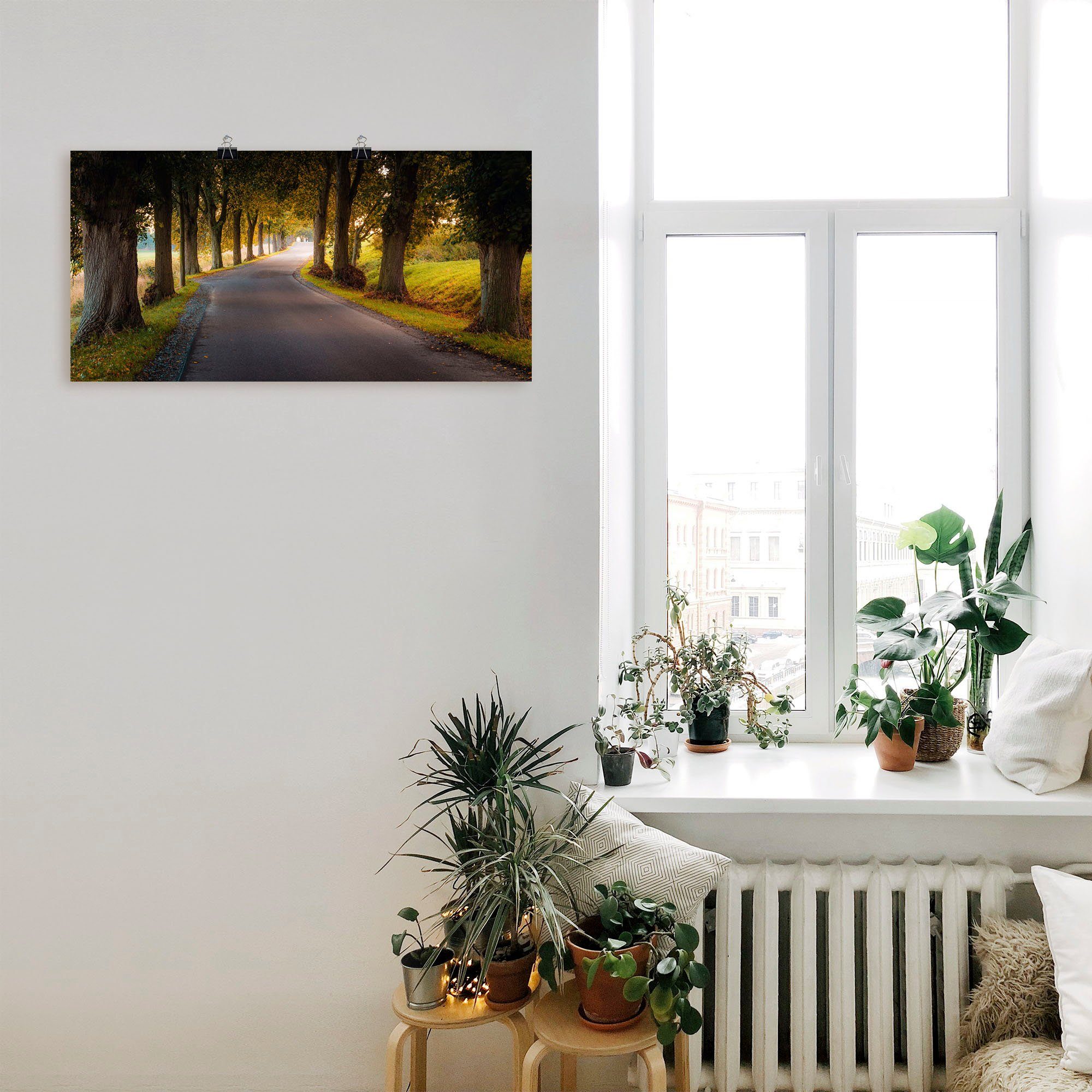 Artland Wandbild »Allee im Herbst«, Wiesen & Baumbilder (1 Stück), in vielen Größen & Produktarten - Alubild / Outdoorbild für den Außenbereich, Leinwandbild, Poster, Wandaufkleber / Wandtattoo auch für Badezimmer geeignet-kaufen