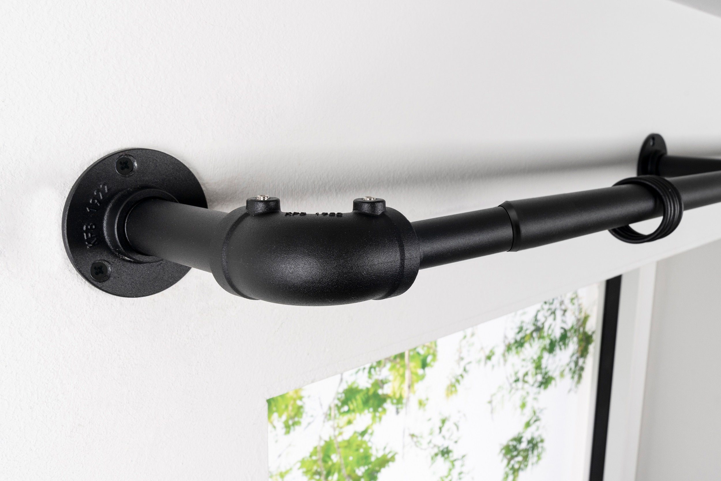 ondeco Gardinenstange Teleskopgarnitur Industrial, Ø 25 mm, 1-läufig, auszi günstig online kaufen