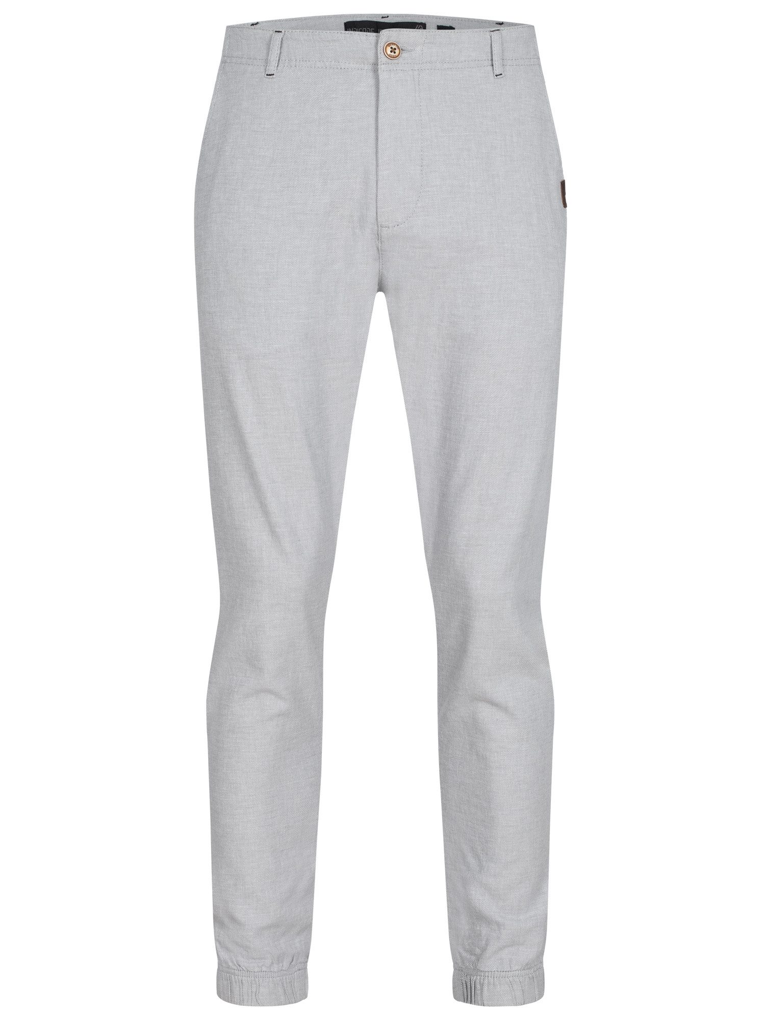 Indicode Leinenhose Blnda samt dekorativem Gürtel günstig online kaufen