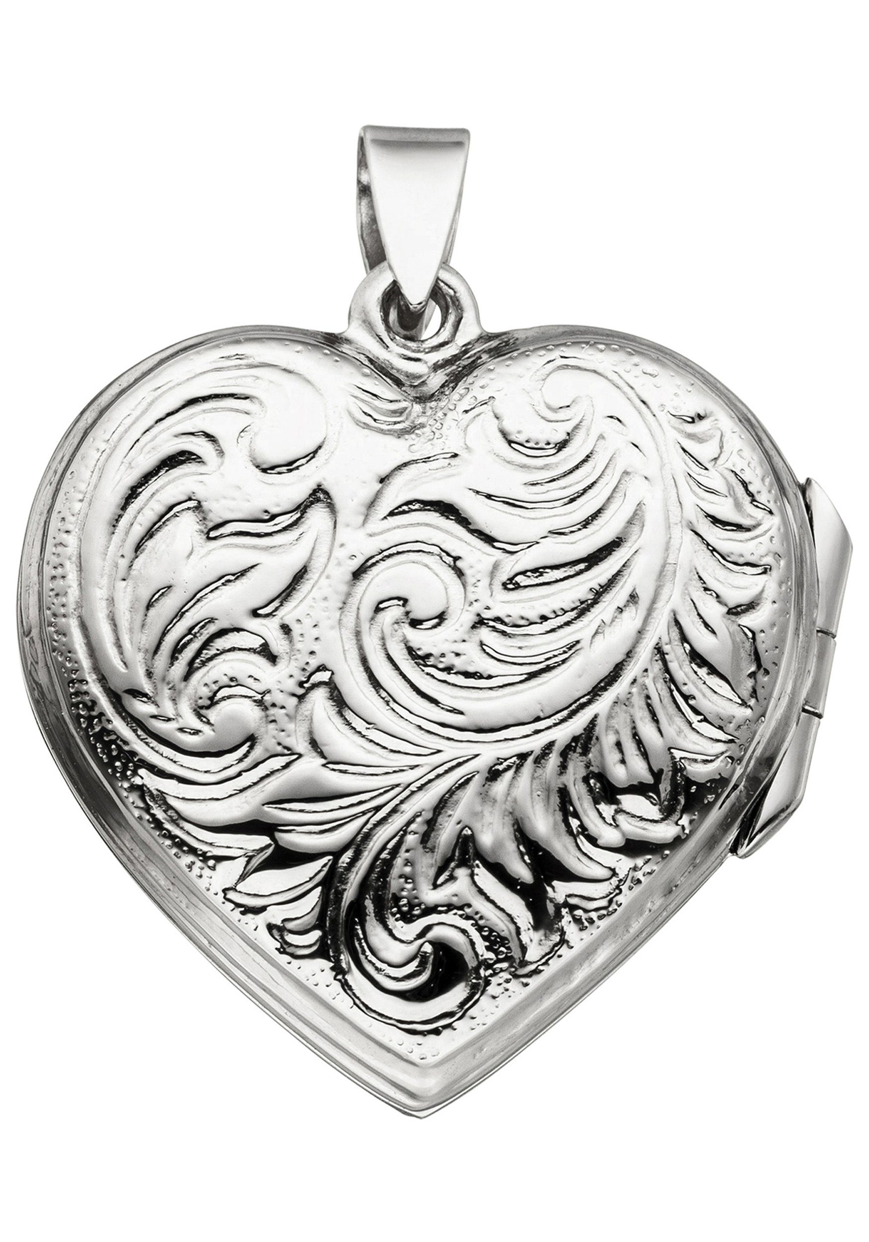 JOBO Medallionanhänger Anhänger Medaillon Herz, 925 Silber