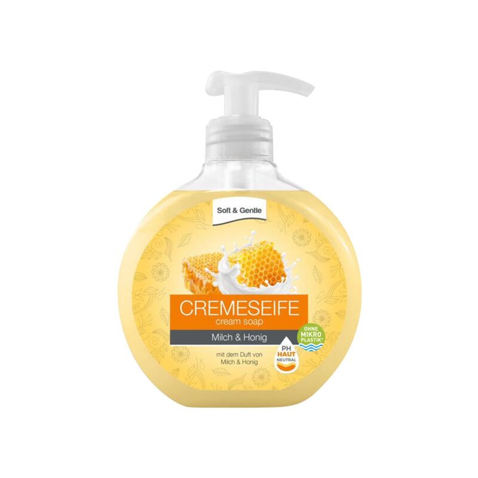 Schmees GmbH Flüssigseife 12x 500ml Soft & Gentle Cremeseife Milch & Honig Hand Hände waschen Sp