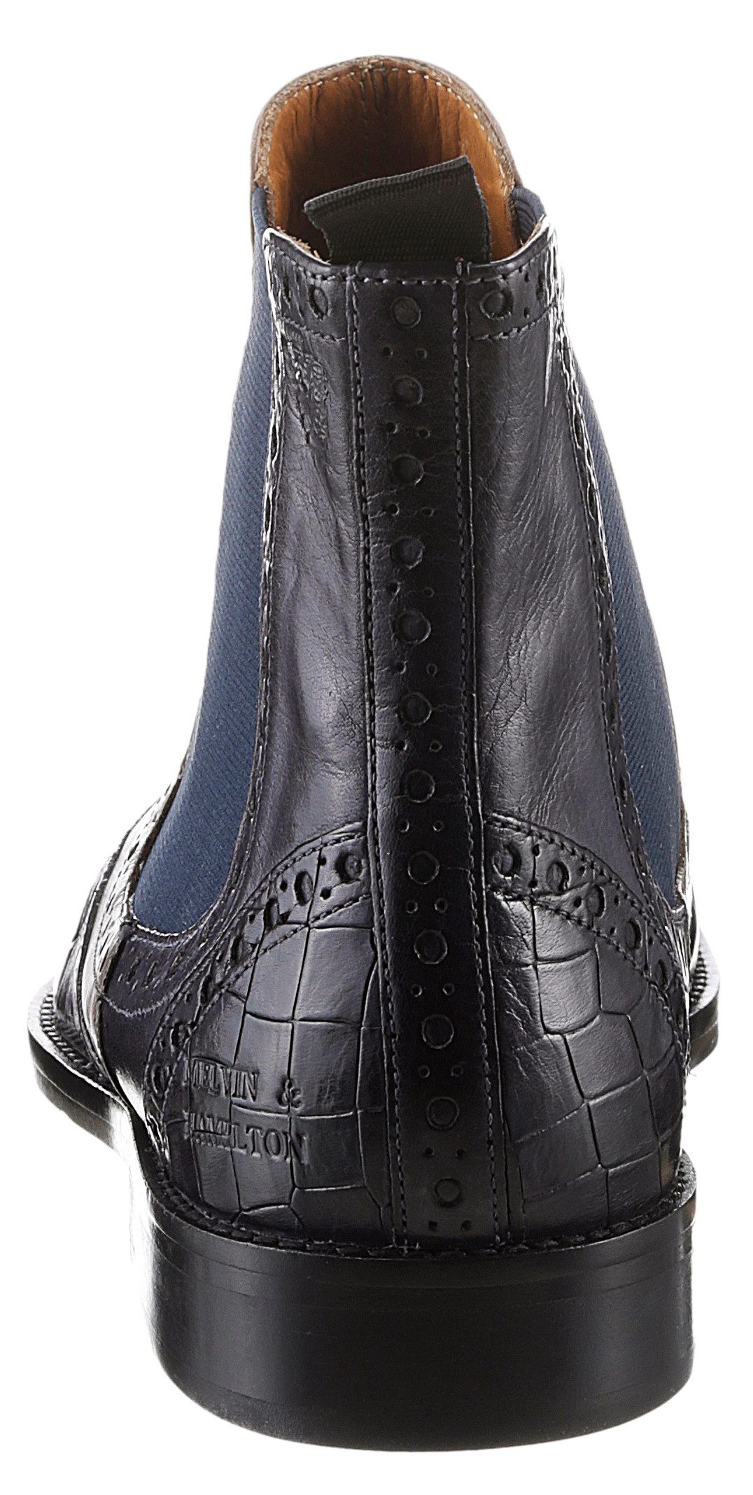 Melvin & Hamilton Martin 5 - vegetabil gegerbt Chelseaboots Budapester, Anzugschuh, Business Schuh mit feiner Lochung