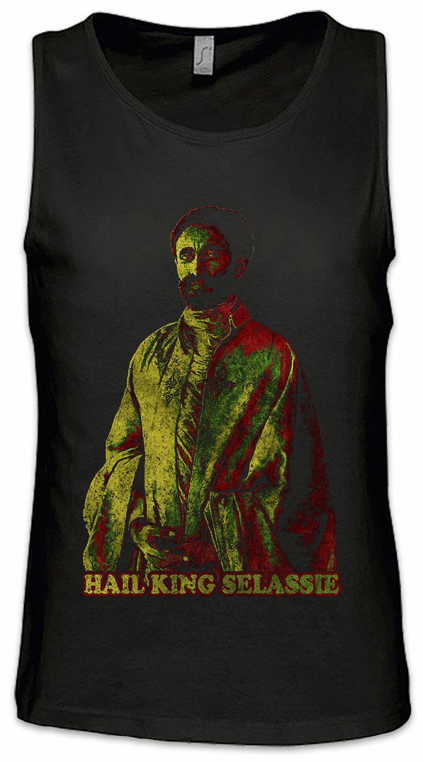 Tanktop Haile Selassie Portrait II Ärmelloses T-Shirt Lion Juda Zion Music