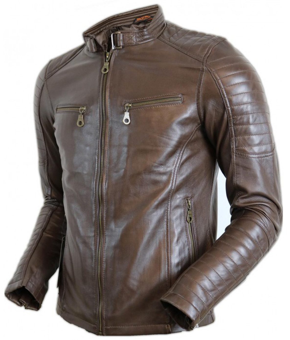 Bikerjacke Herren Lamm Nappa Lederjacke