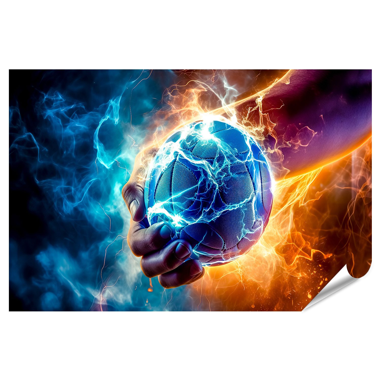 islandburner Poster Handball Ball Spieler S Hand Energie Kraft Schnelle Bewegung Bilder