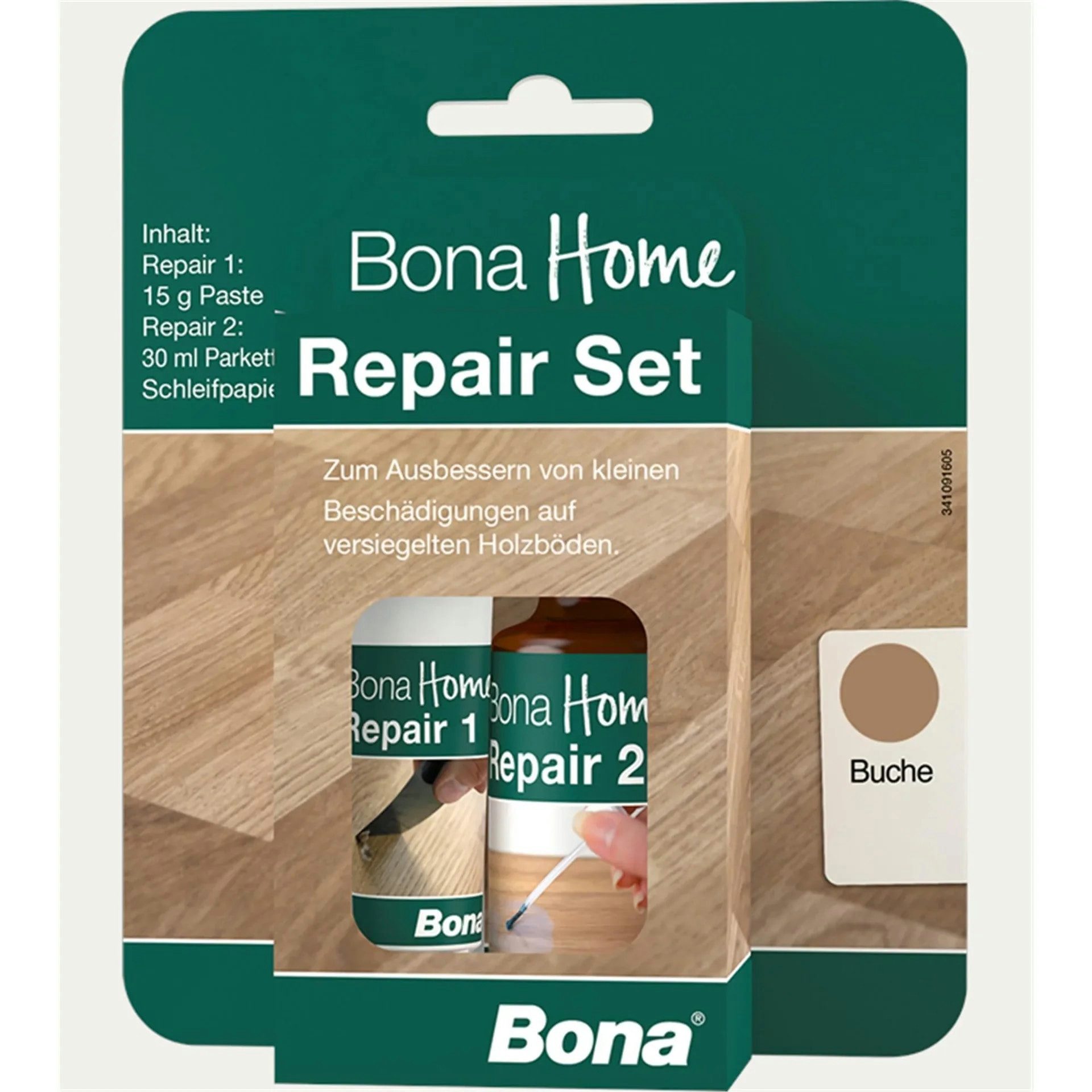 Bona Reparatur-Set Home Reparatur Set 4 teilig Buche