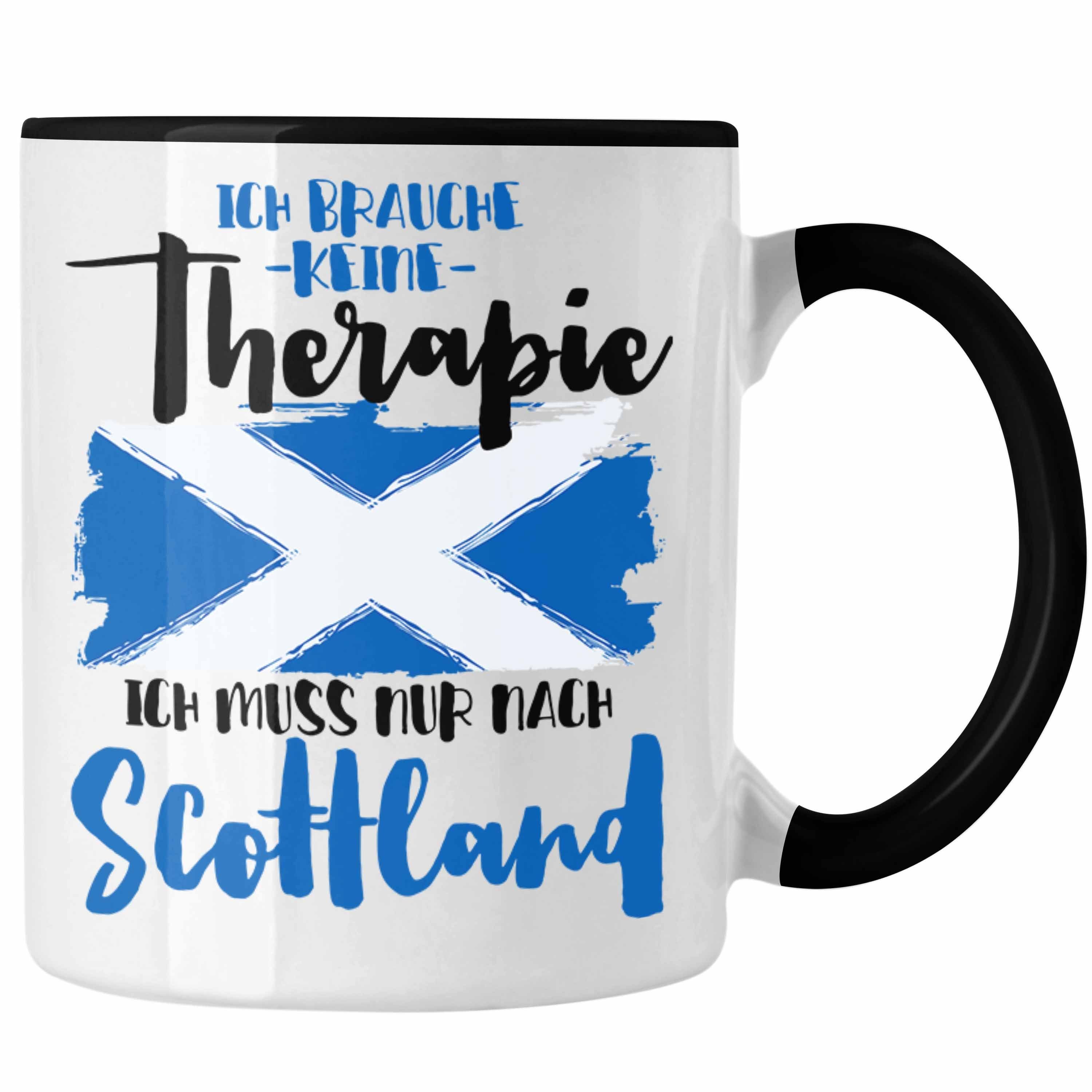 Trendation Tasse Schottland Tasse Geschenk Grafik Scottland Geschenkidee Spruch Lustig Schwarz