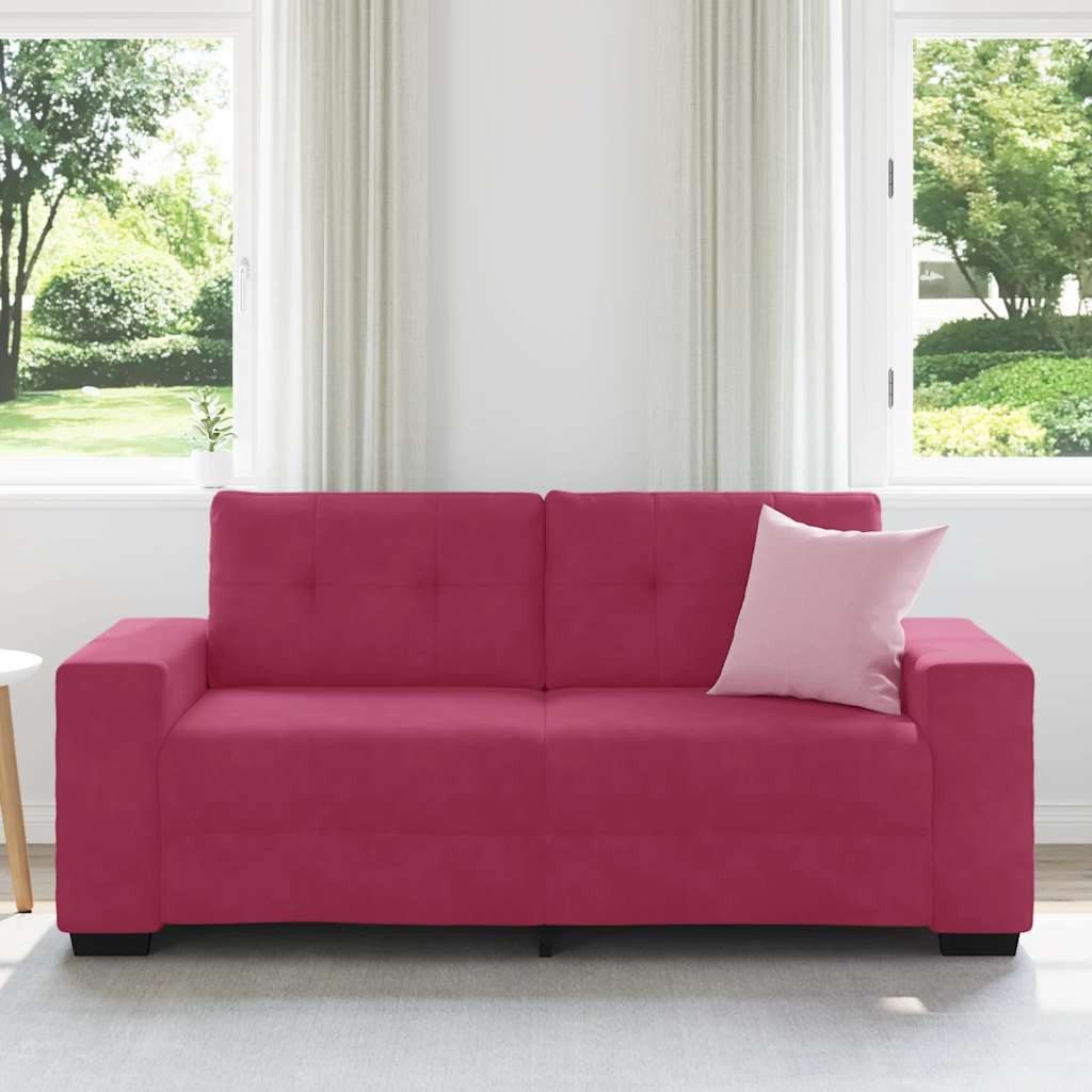 vidaXL Sofa Zweisitzer-Sofa Weinrot 140 cm günstig online kaufen