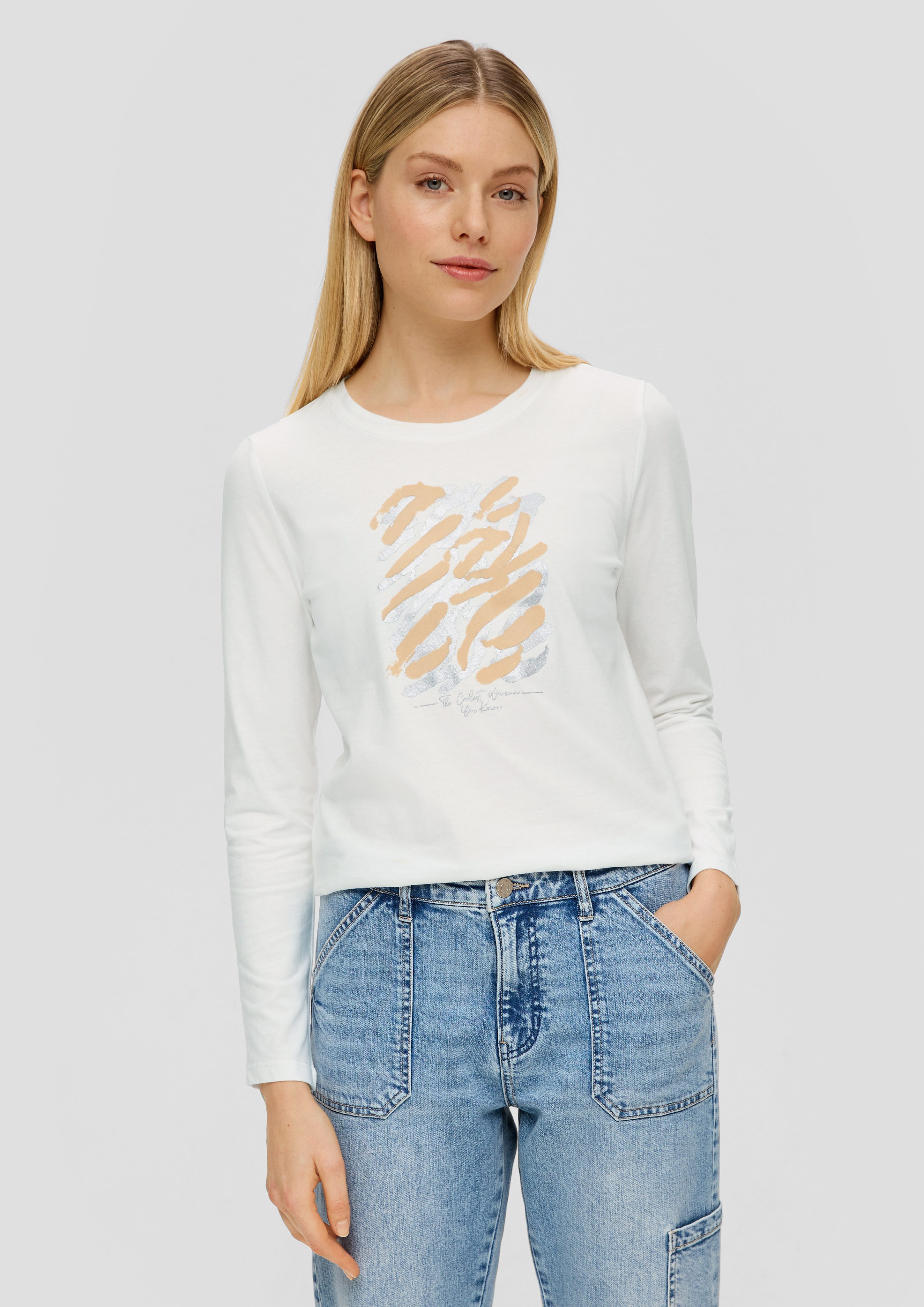 Langarmshirt Longsleeve mit Effektprint