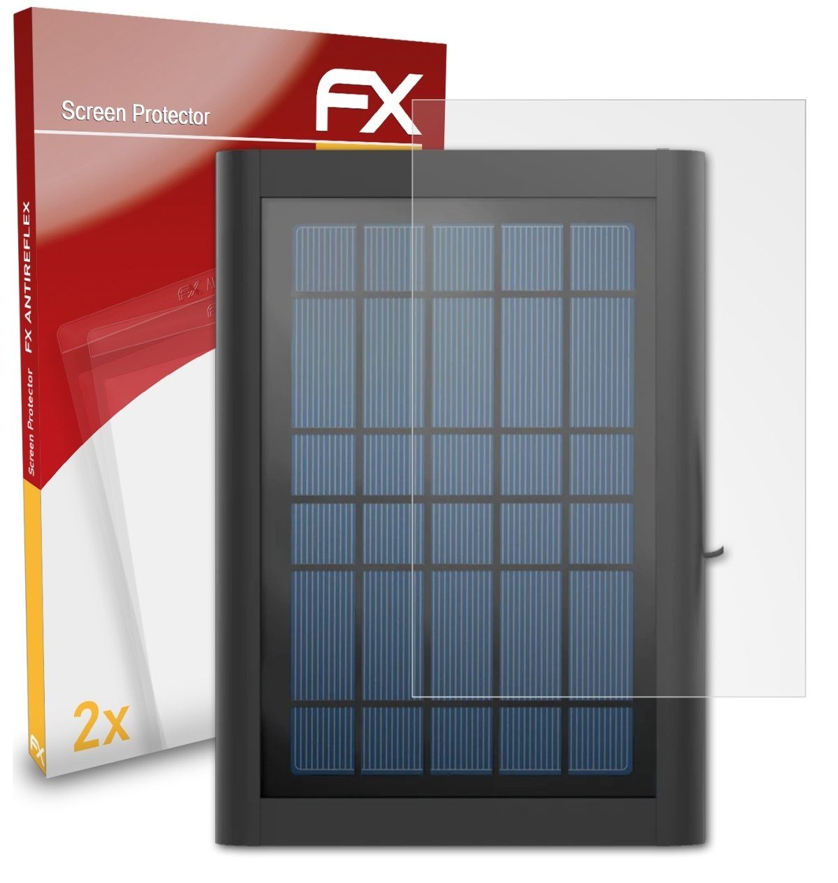 atFoliX Schutzfolie für Ring Solar Panel for Video Doorbell 2.4W, (2  Folien), Entspiegelnd und stoßdämpfend
