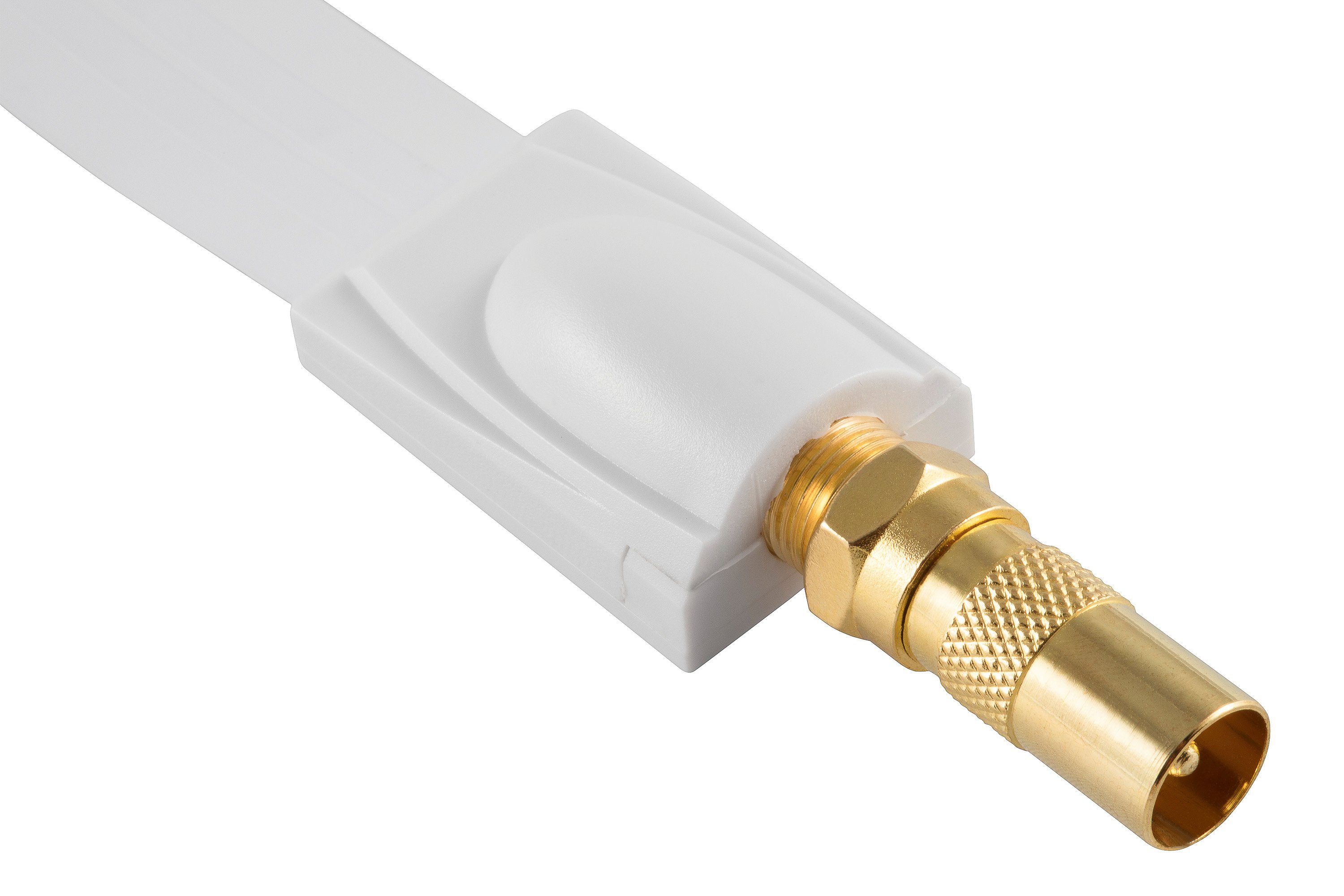 Poppstar SAT Fensterdurchführung (Koax Kabel flach 0,2mm) für Fenster & Türen SAT-Kabel, (28 cm), 2x F-Stecker (1 Antennenstecker, 1 Antennenbuchse), 2 Klebepad – Bild 4 von 5