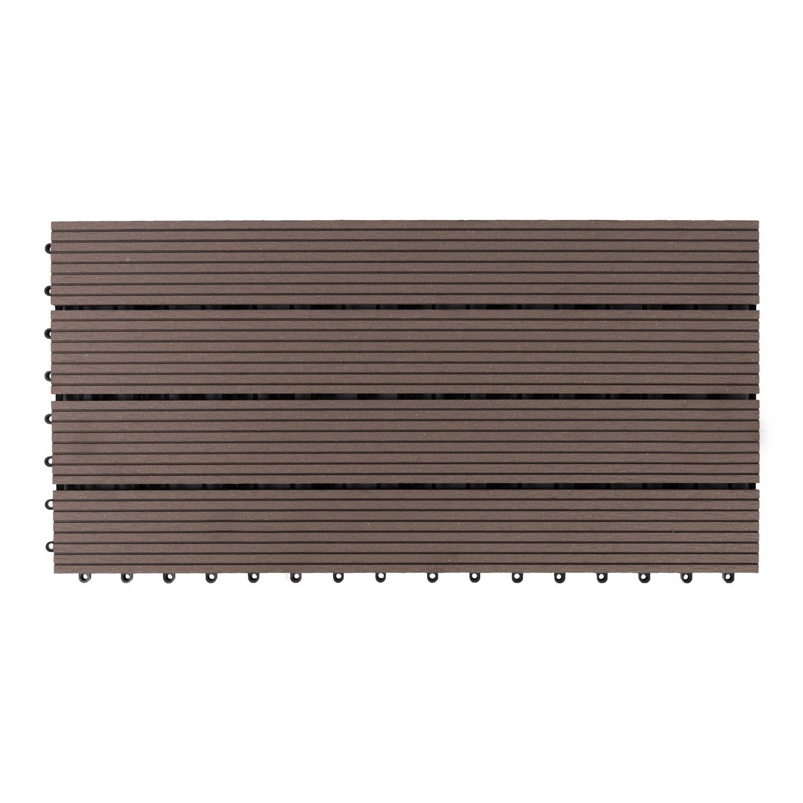 Karat Klickfliesen WPC-Terrassendielen Queen Dunkelbraun, Holzoptik, günstig online kaufen
