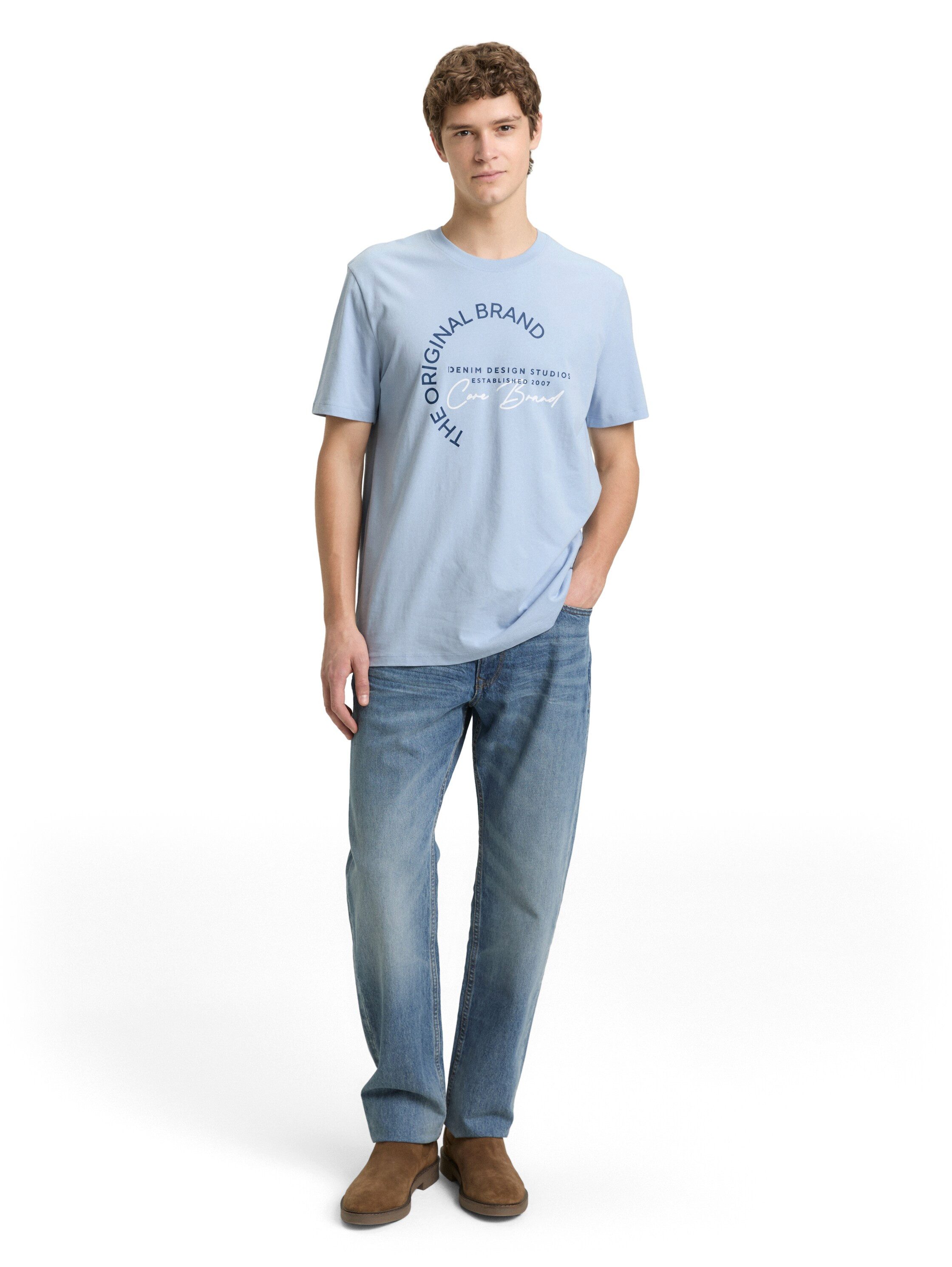 TOM TAILOR Denim Kurzarmshirt mit Logo-Print – Bild 4 von 5