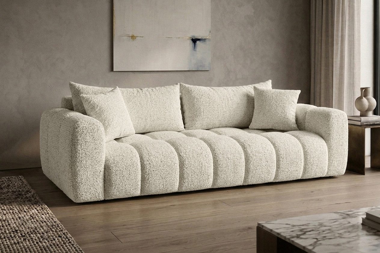 Kaiser Möbel Sofa mit Schlaffunktion und Bettkasten im Puente-Stoff, COSMOPOLITAN, Mit Schlaffunktion,Mit Bettkasten,Freistehend,Hoher Sitzkomfort