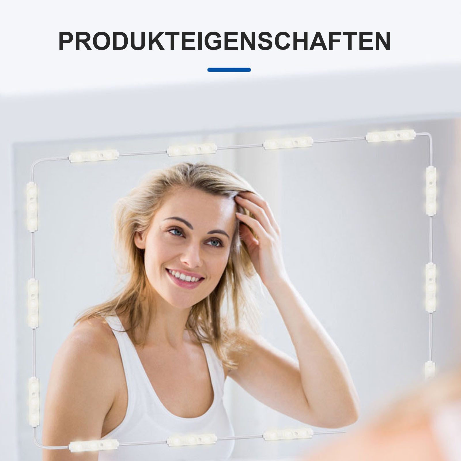 OKWISH LED Spiegelleuchte 60 LED Spiegellampe günstig online kaufen