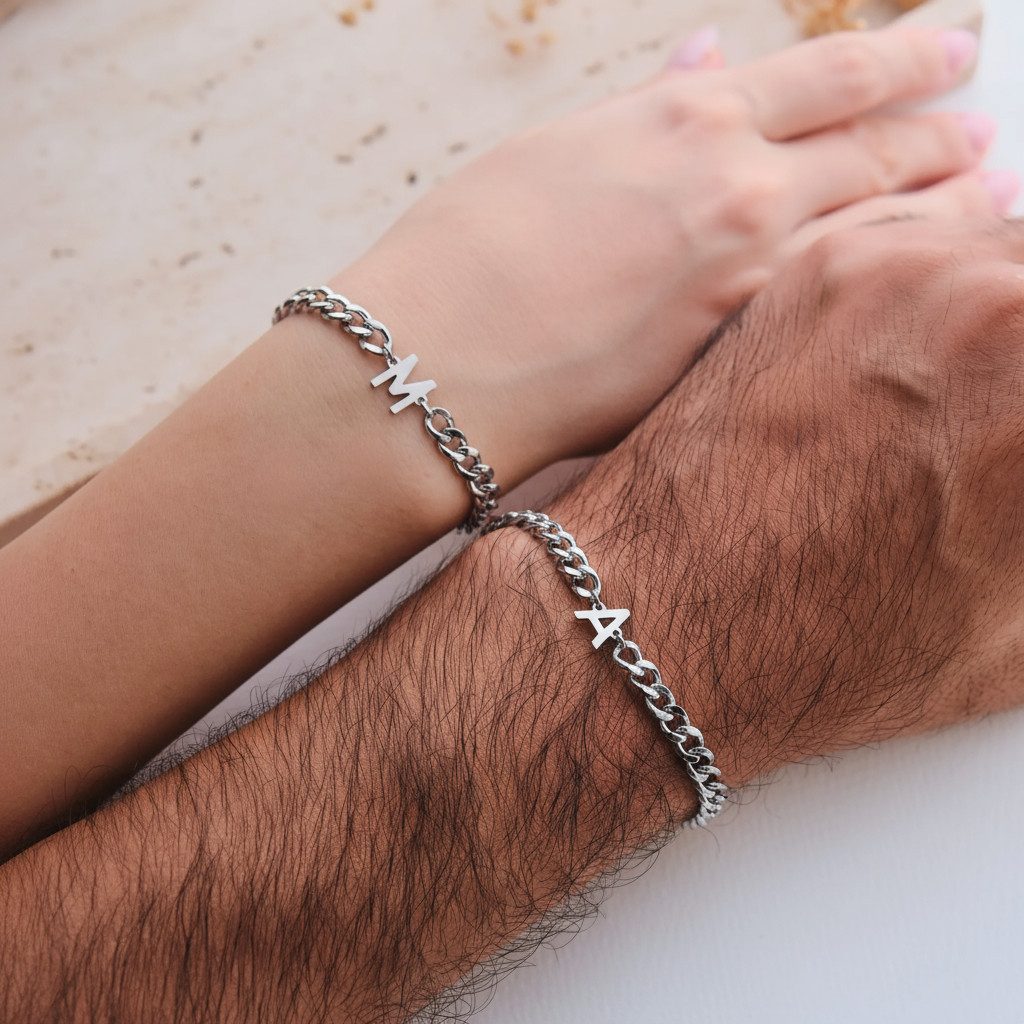 OTANTO Armband Initial Buchstaben Armband Partnerarmband