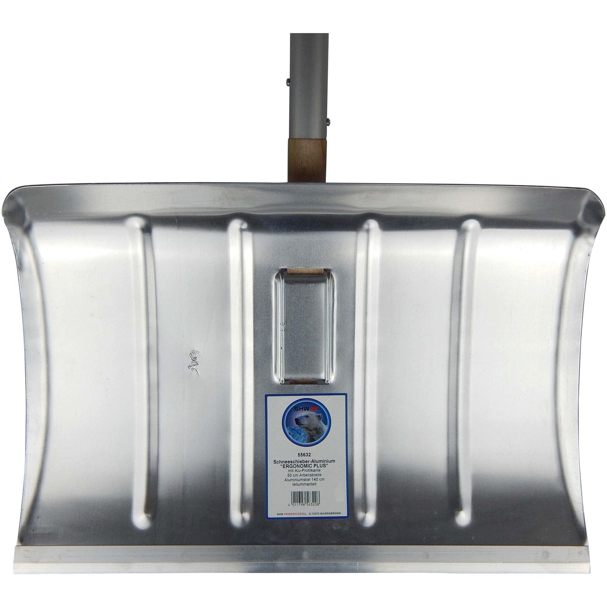 SHW Schneeschieber SHW Schneeschieber-Alu 50 cm mit Alukante und ergonomischem Stiel – Bild 5 von 5