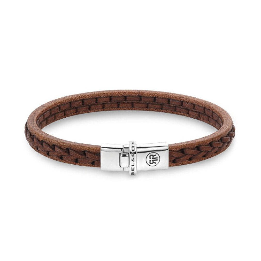 Rebel & Rose Armband Cognacfarbenes Lederarmband RR-L0156-S - Abmessung: 19 cm - L