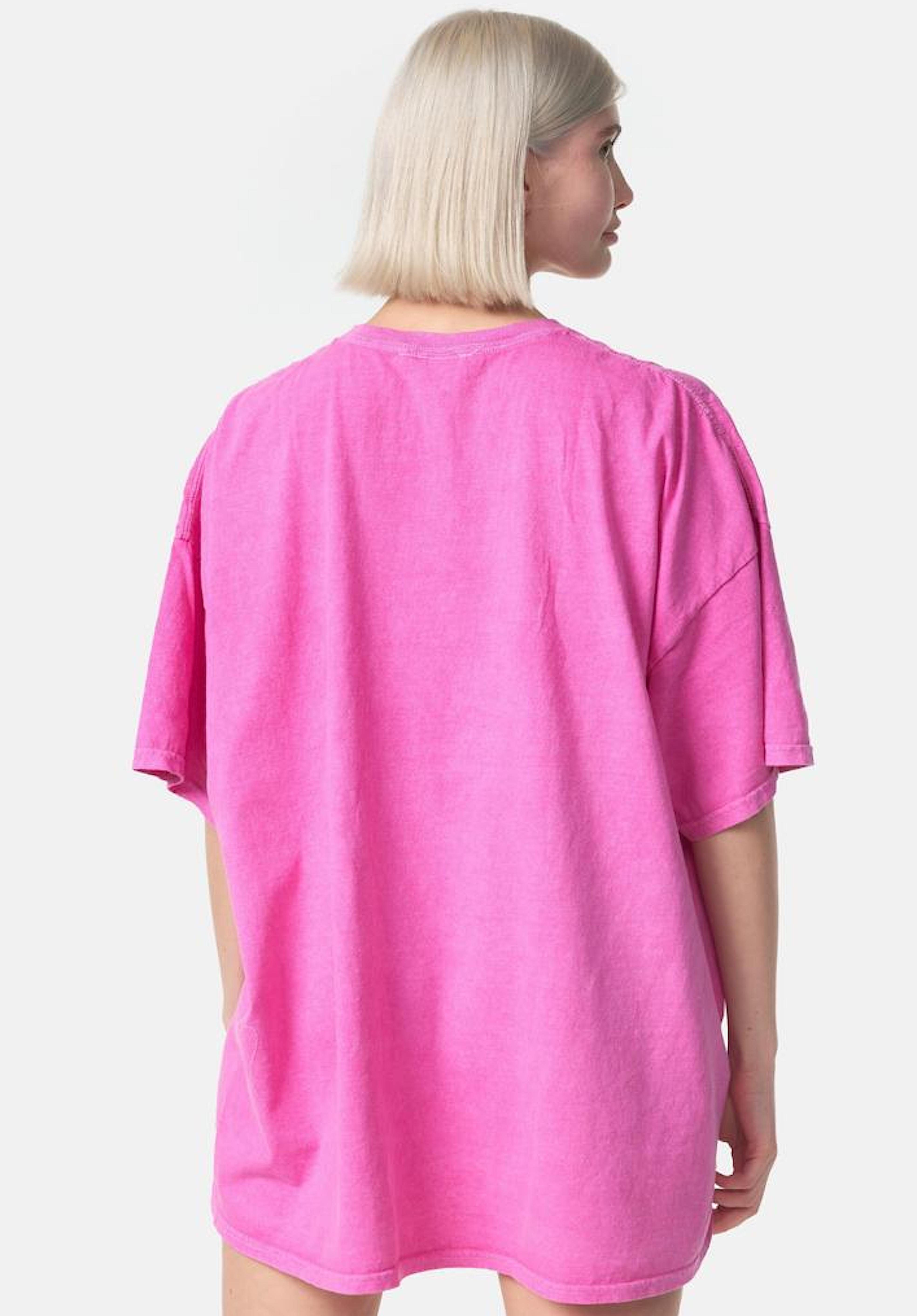 Pink Oversized ANGELES Tee LA LOS Sommer lang Worldclassca T-Shirt T-Shirt Worldclassca Print