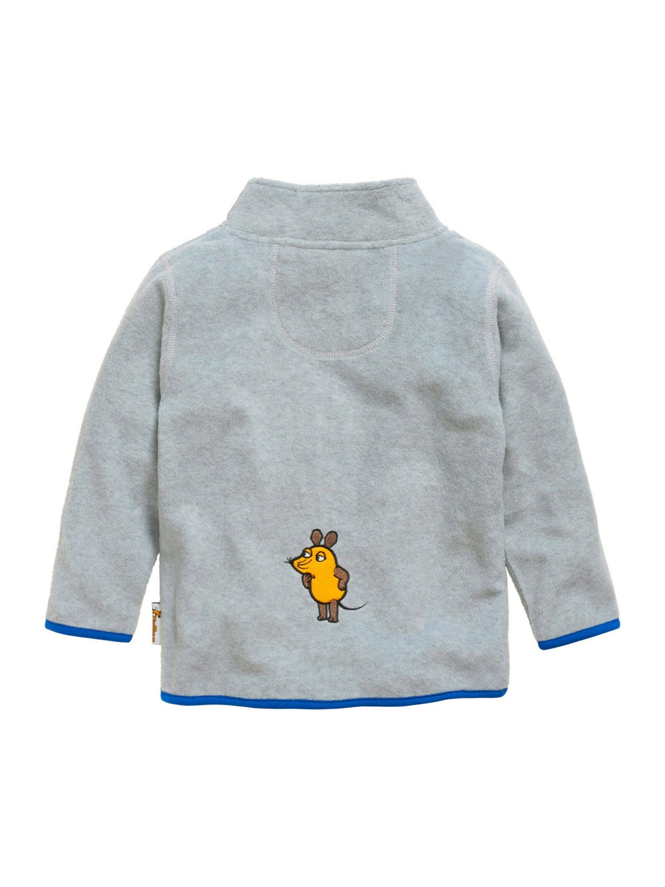 Playshoes Fleecejacke DIE MAUS (1-St) Stickerei grau/melange