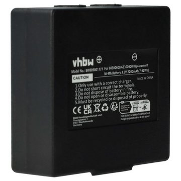 vhbw Ersatz für Hetronic 900, 68300900, 68300600, HE900 für Akku NiMH 2200 mAh (3,6 V)