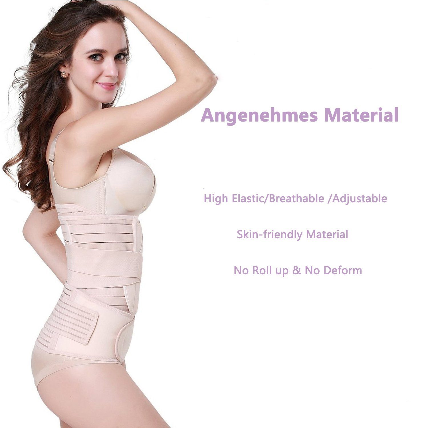 Wäsche/Bademode Shapewear Housruse Bauchband 3 in 1 Unterstützung nach der Geburt - Erholung Bauch/Taille/Beckengürtel Hüftgurt