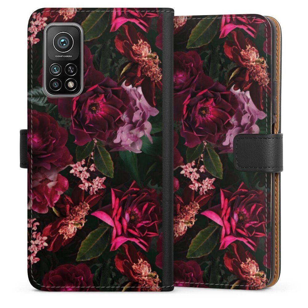 DeinDesign Handyhülle Rose Blumen Blüte Dark Red and Pink Flowers, Xiaomi Mi 10T Pro 5G Hülle Handy Flip Case Wallet Cover