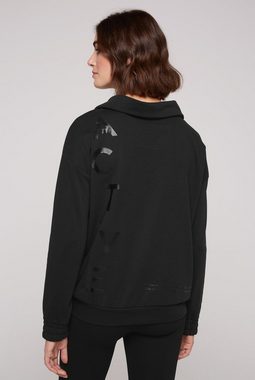 SOCCX Sweater mit Zipper am Stehkragen
