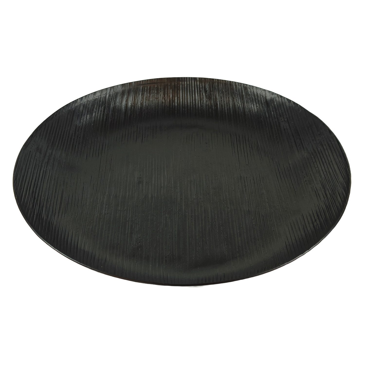 colourliving Dekotablett schwarz rund – Handarbeit – Kerzentablett versch. Durchmesser (1 St), ideal zum Anreichen von Getränken oder verpackten Snacks