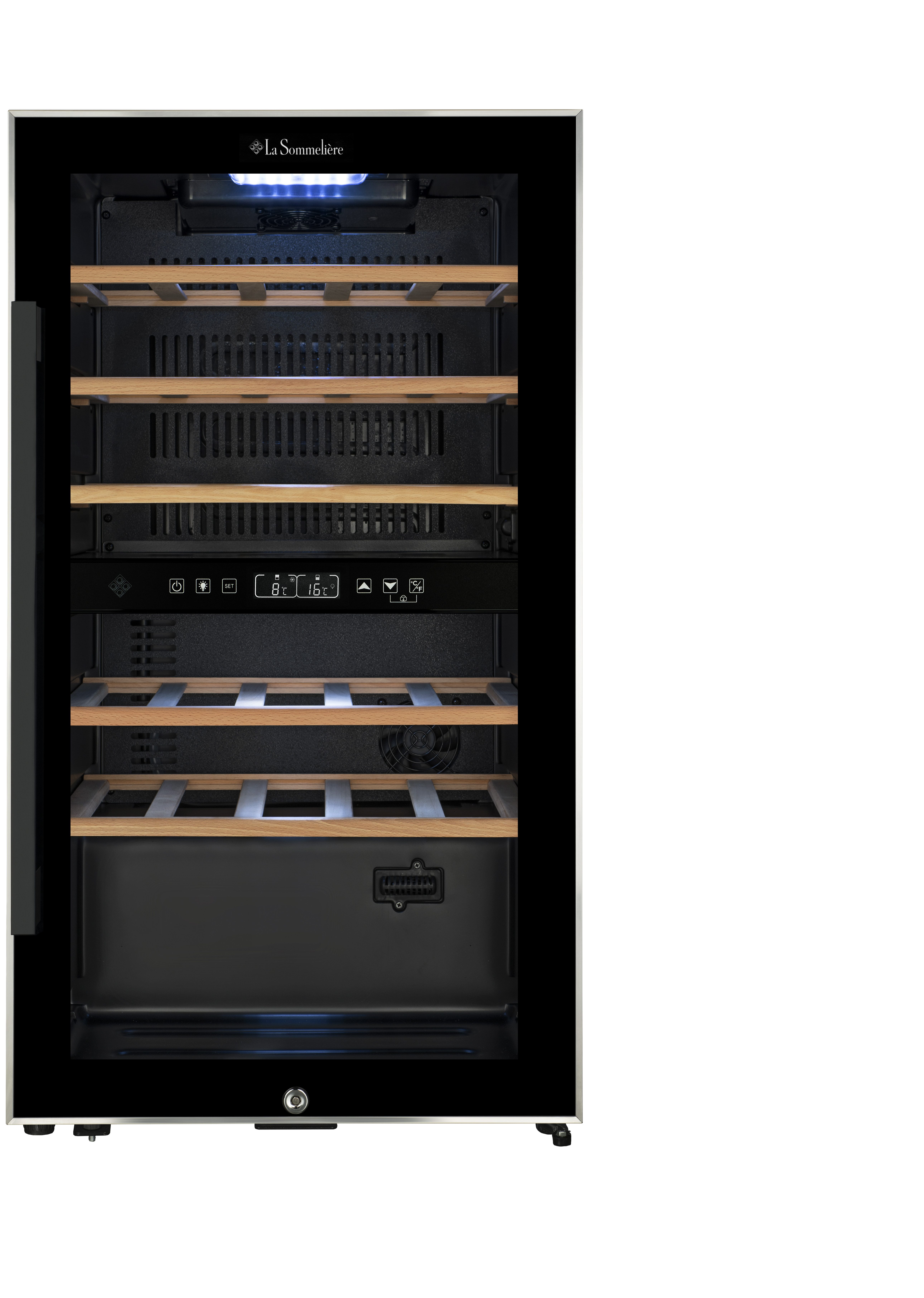 La Sommelière Weintemperierschrank ECS31.2Z, für 29 Standardflaschen á 0,75l,2 Zonen, SMART, Weinkühlschrank freistehend