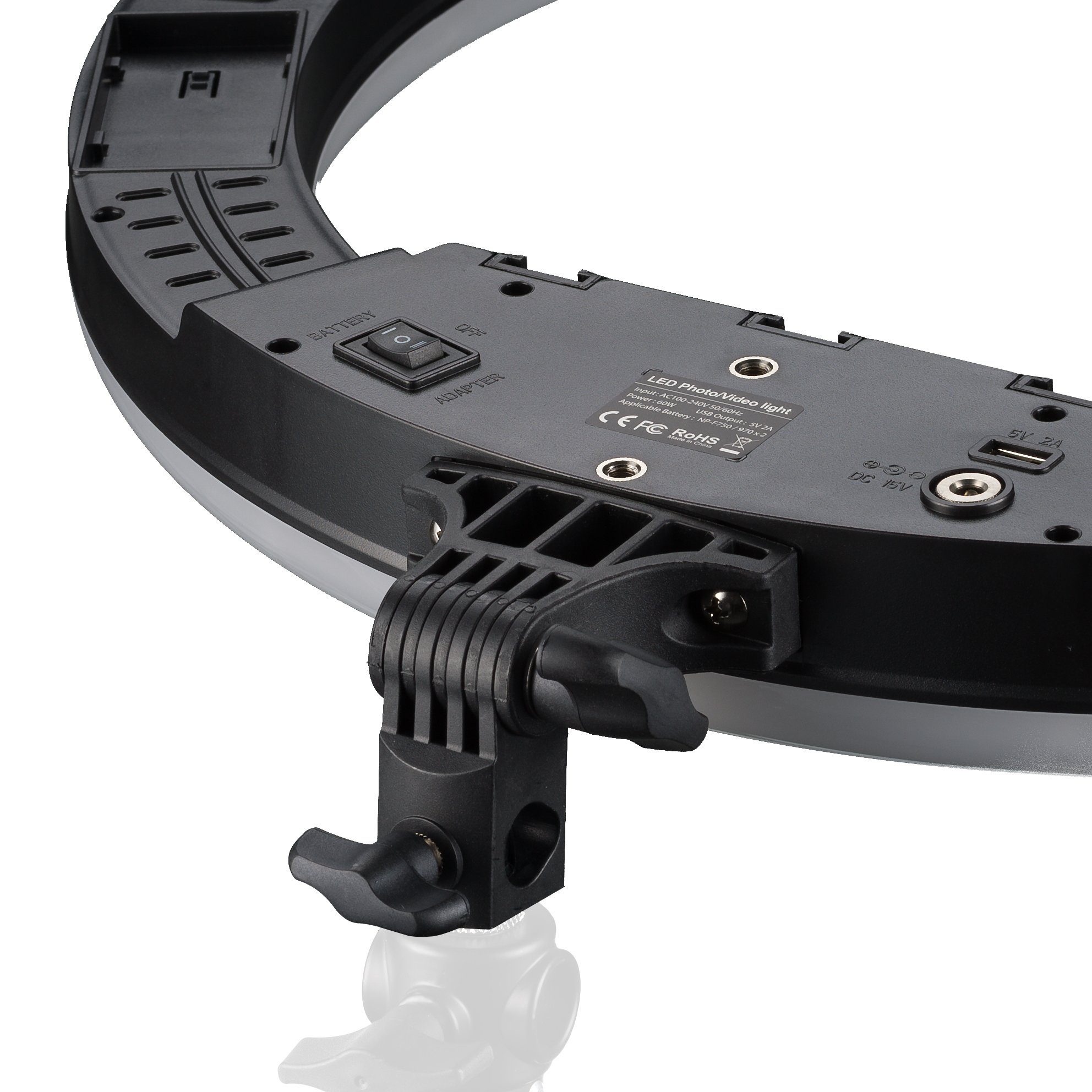 LED STR-48B BRESSER Smartpho… 48W Bi-Color dimmbar Kamera- Tageslichtlampe mit und Ringleuchte