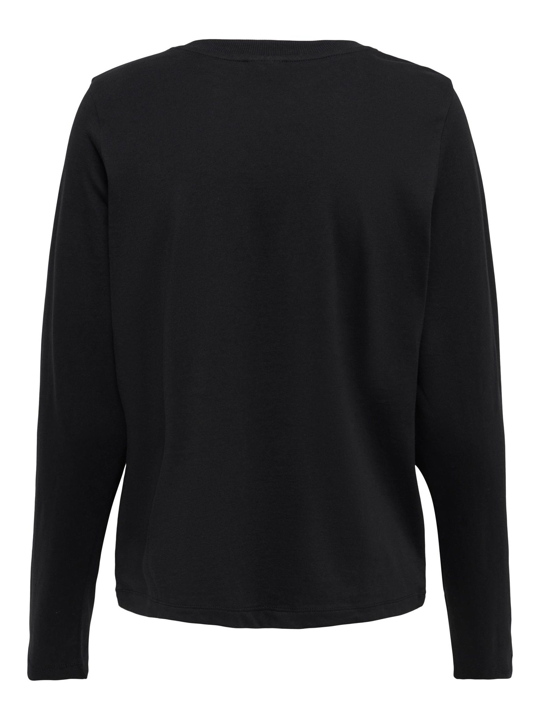 JACQUELINE de YONG Pullover Langarm Dünner 6804 T-Shirt Longsleeve JDYPISA in Shirt Schwarz (1-tlg)