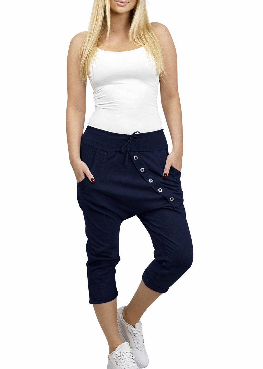 Mississhop Caprihose Damen Capri Hose Boyfriend Hose Jogginghose M.168 günstig online kaufen