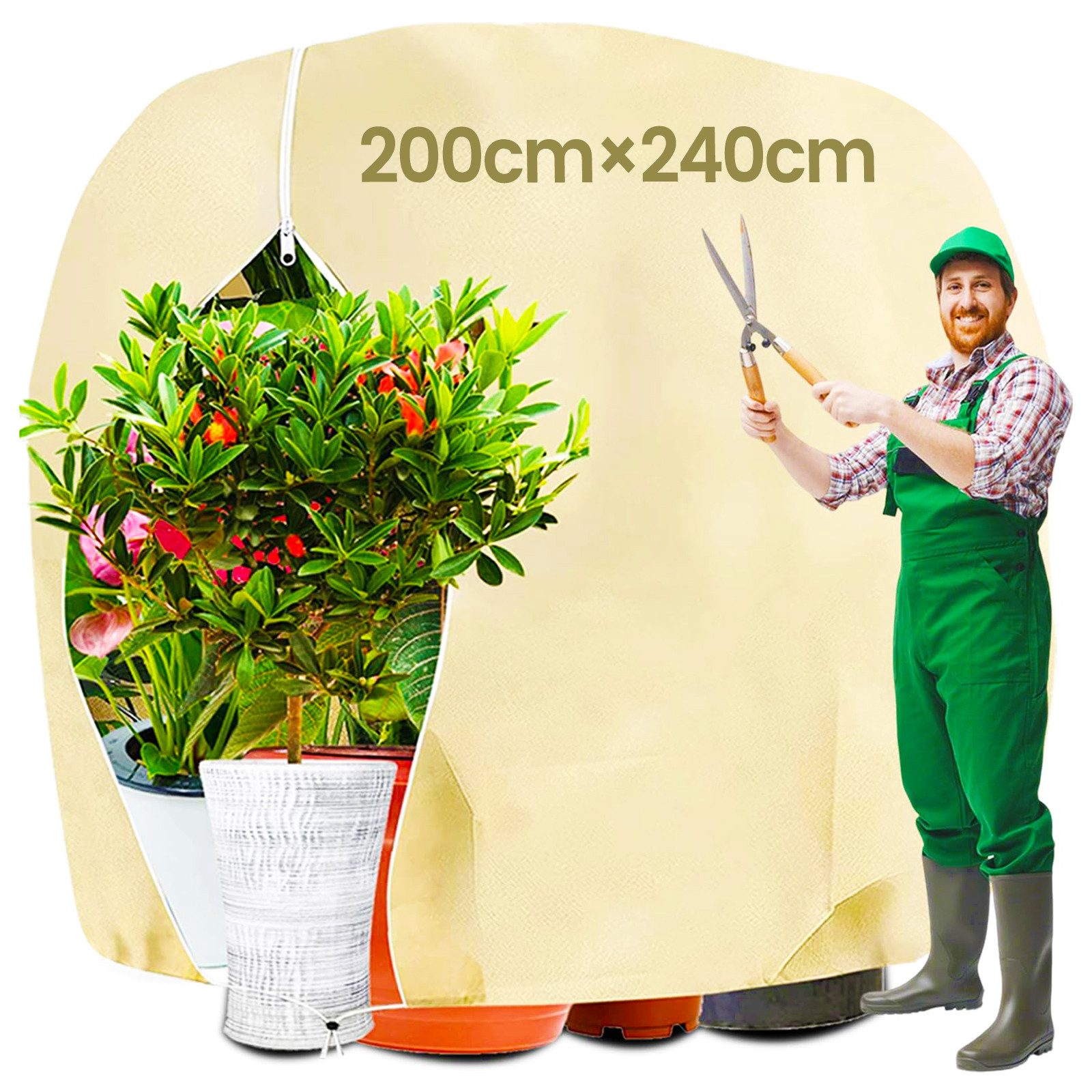 Bundviel Wintervlies 2-Stück-Set: XXL Pflanzen-Frostschutz-Vlies (Bäume, Winterschutz), (1-St)