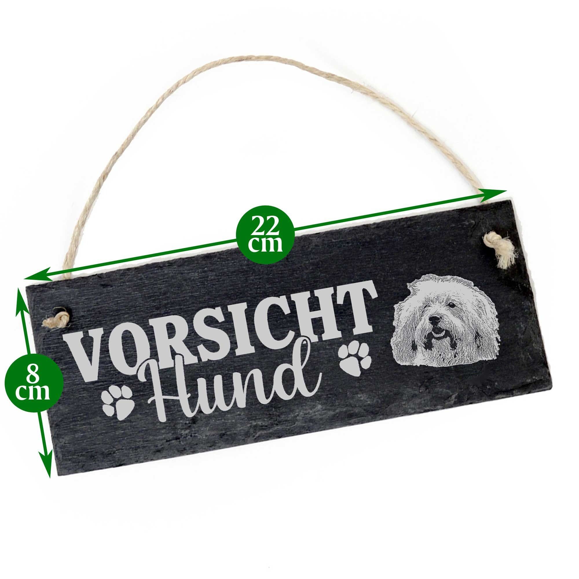 Hund Vorsicht 22x8cm Hängedekoration TuléarSchild Dekolando Coton de