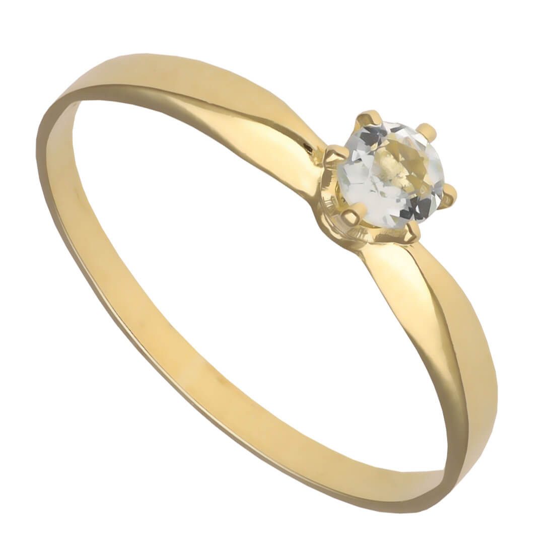 Schmuck Krone Goldring Ring mit Aquamarin hellblau & 585 Gelbgold, Gold 585