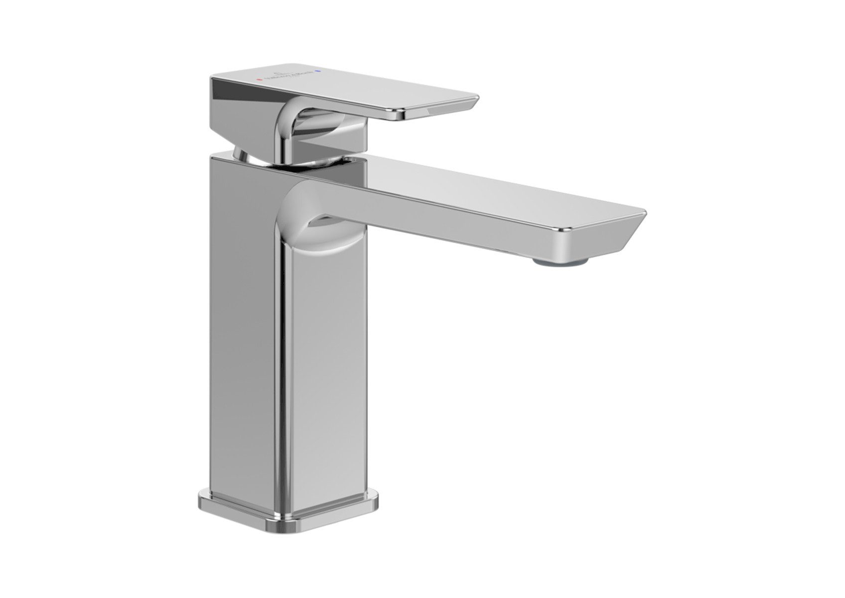 Villeroy & Boch Waschtischarmatur Subway 3.0 Einhebelmischer ohne Ablaufgarnitur, Chrom (flacher Hebelgriff, Normalstrahl, Keramikmischsystem, DN15, Waschbeckenarmatur) SmartPressure max. 7 l/min, Durchlauferhitzer geeignet