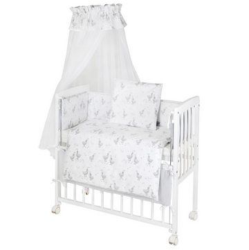 Babybettwäsche Garnitur für Beistellbett 90x40 Komplett (OHNE BETT) Bettdecke, Babyhafen, 6 teilig, mit Reißverschluss, Baumwolle