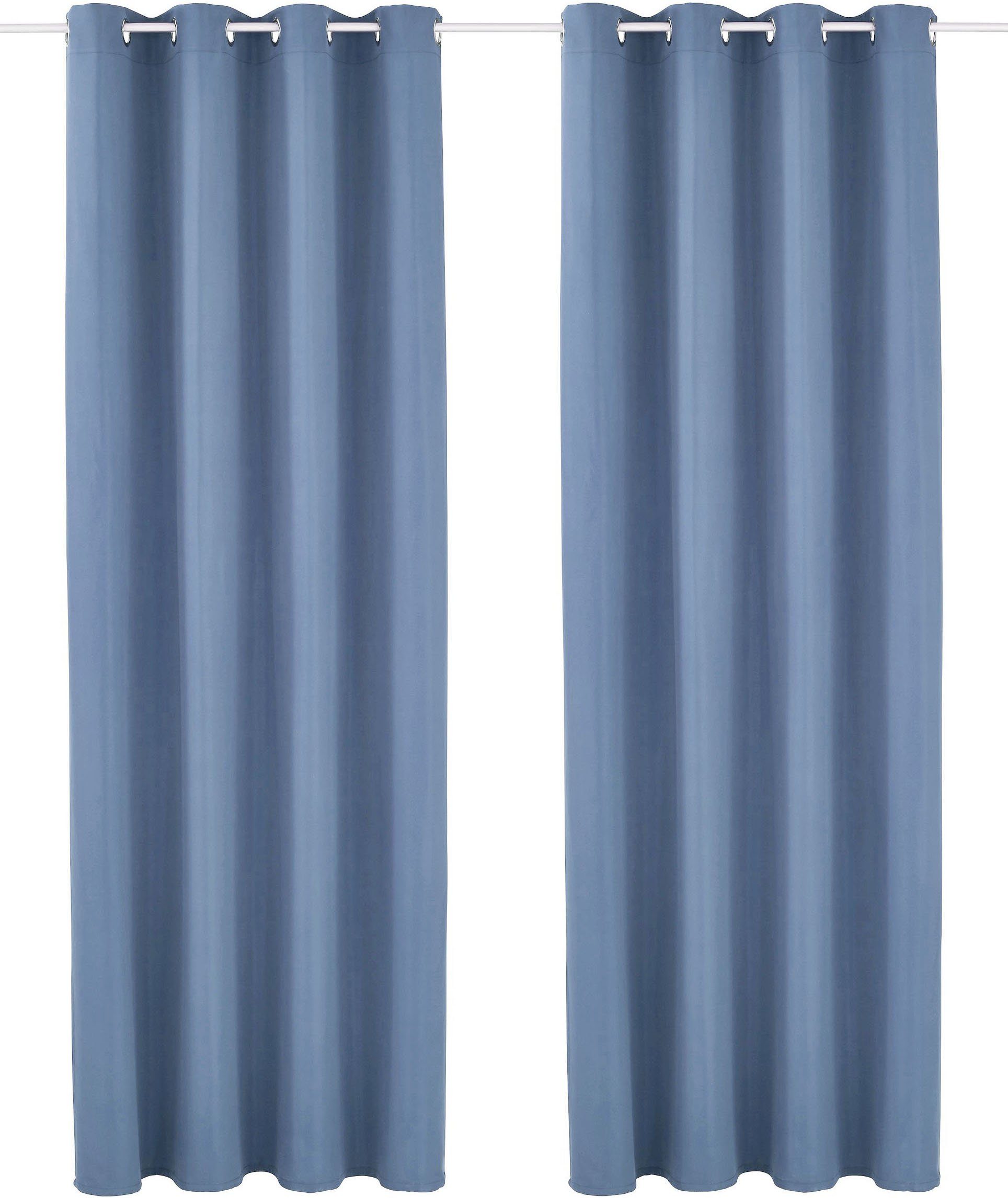 my home Vorhang Parry (2 St), Ösen, blickdicht, Polyester, 2-er Set, blickd günstig online kaufen