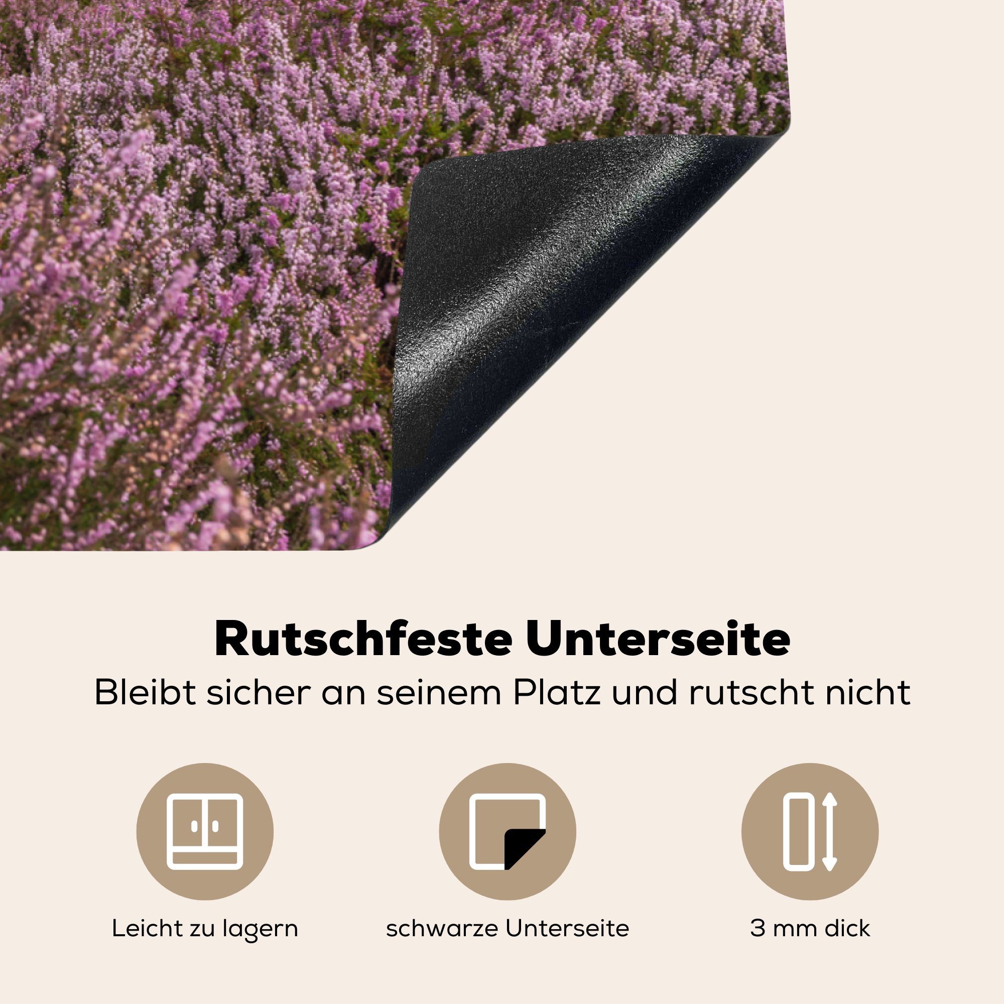 81x52 Düne (1 MuchoWow Induktionskochfeld Herdblende-/Abdeckplatte - die küche, für Watteninseln, Vinyl, Ceranfeldabdeckung - Schutz tlg), cm, Blume