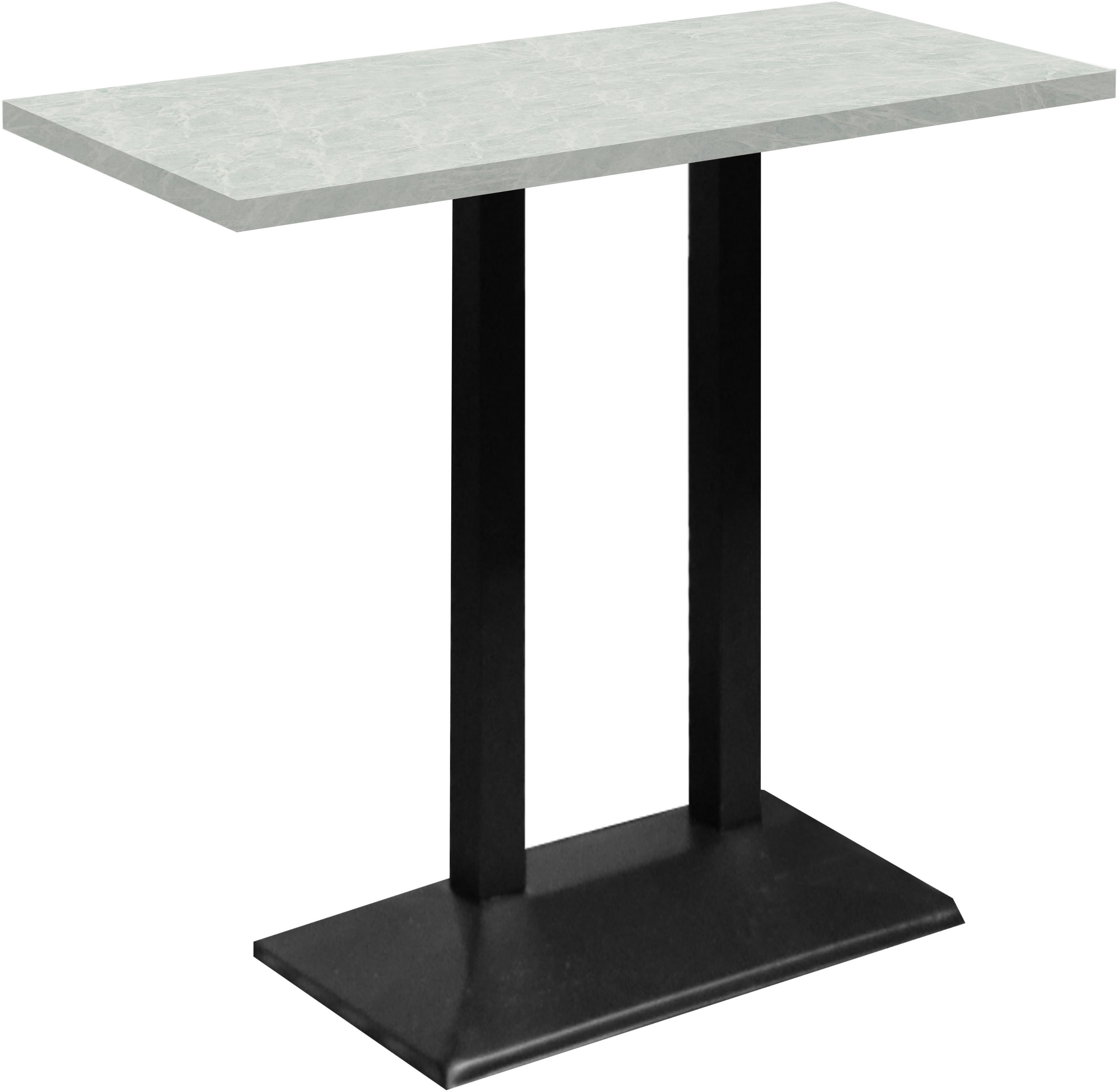 Mäusbacher Bistrotisch Big Bistro Metall, Doppelsäulengestell, eckige Platte BHT 120x105x70 cm