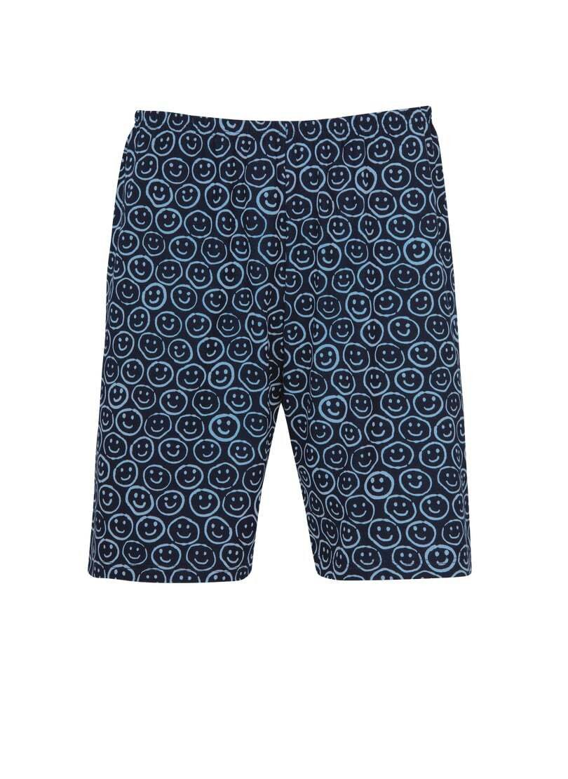 Trigema Bermudas TRIGEMA Bermuda Shorts mit freundlichem Smiley-Motiv (1-tlg)