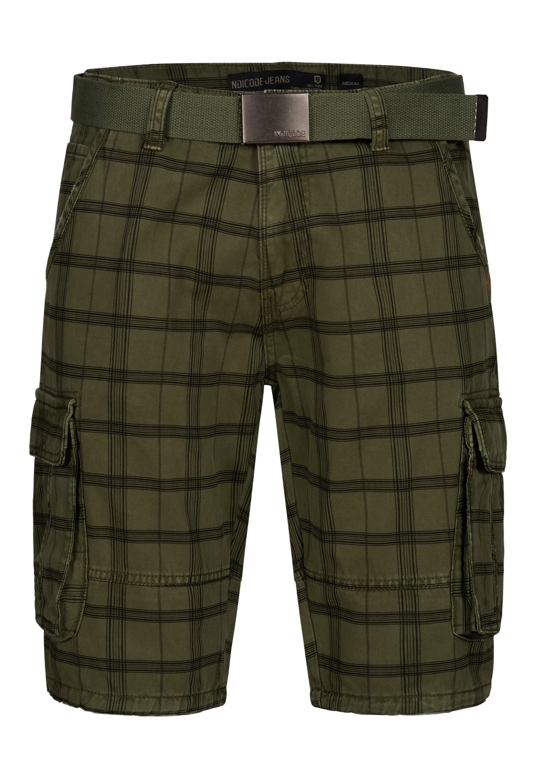 Check Indicode Army Cargoshorts Blixt