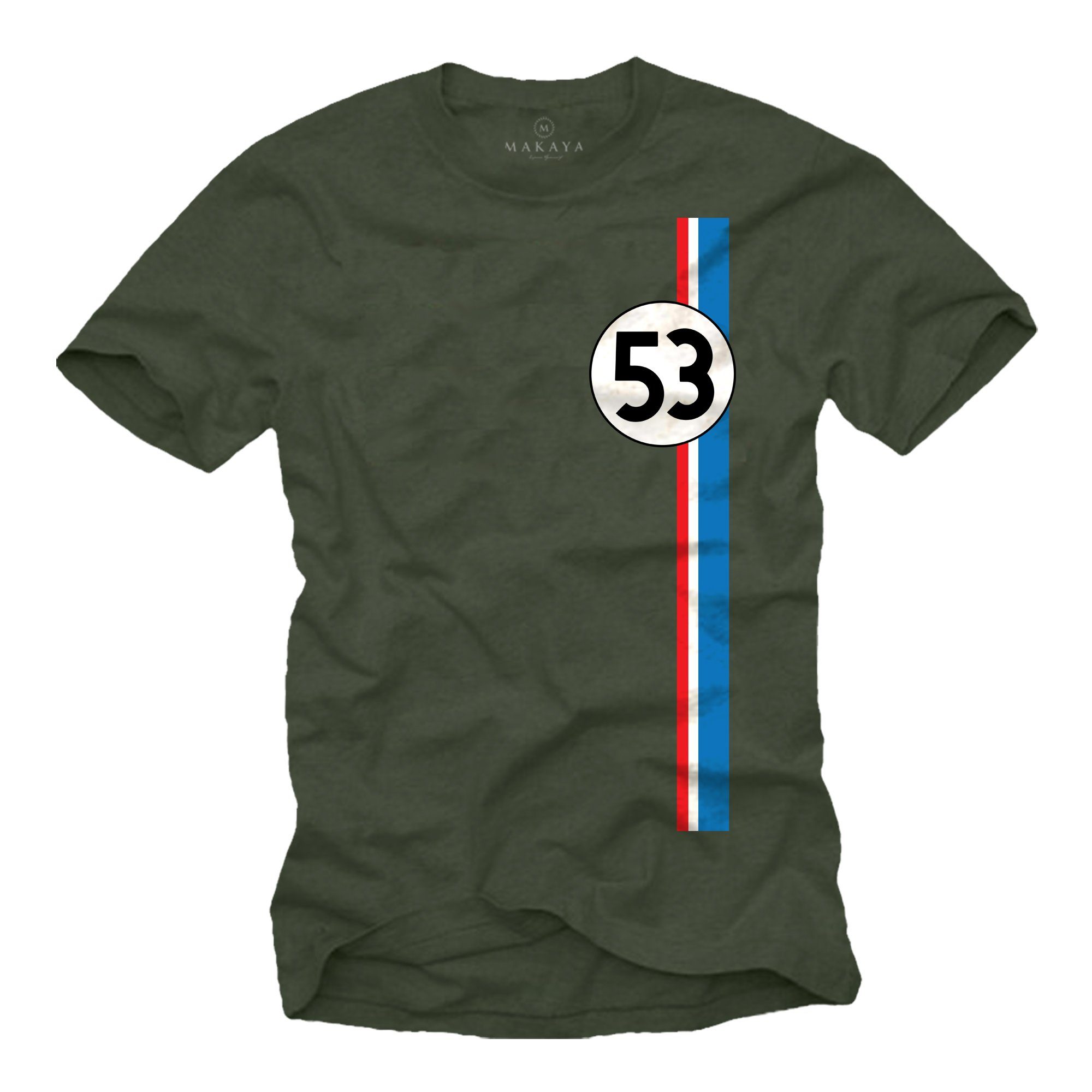 Print-Shirt Herren Geschenke für Autoliebhaber 53 Tuning Motiv Retro Vintage