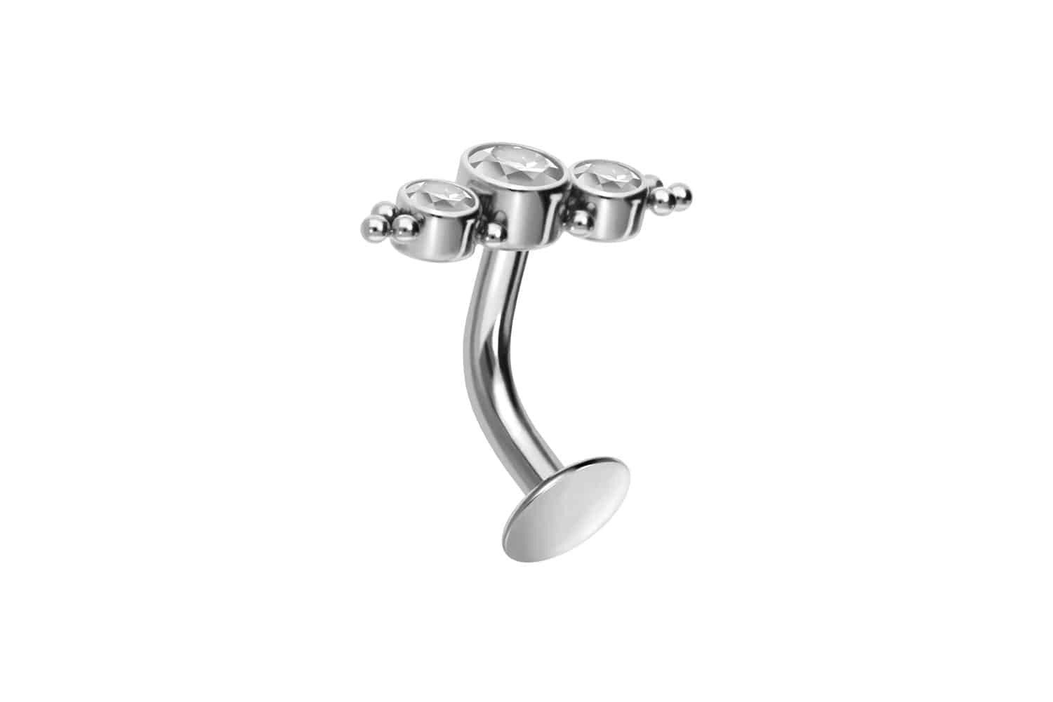 PIERCINGLINE Piercing-Set Titan Bauchnabel Labret gebogen günstig online kaufen