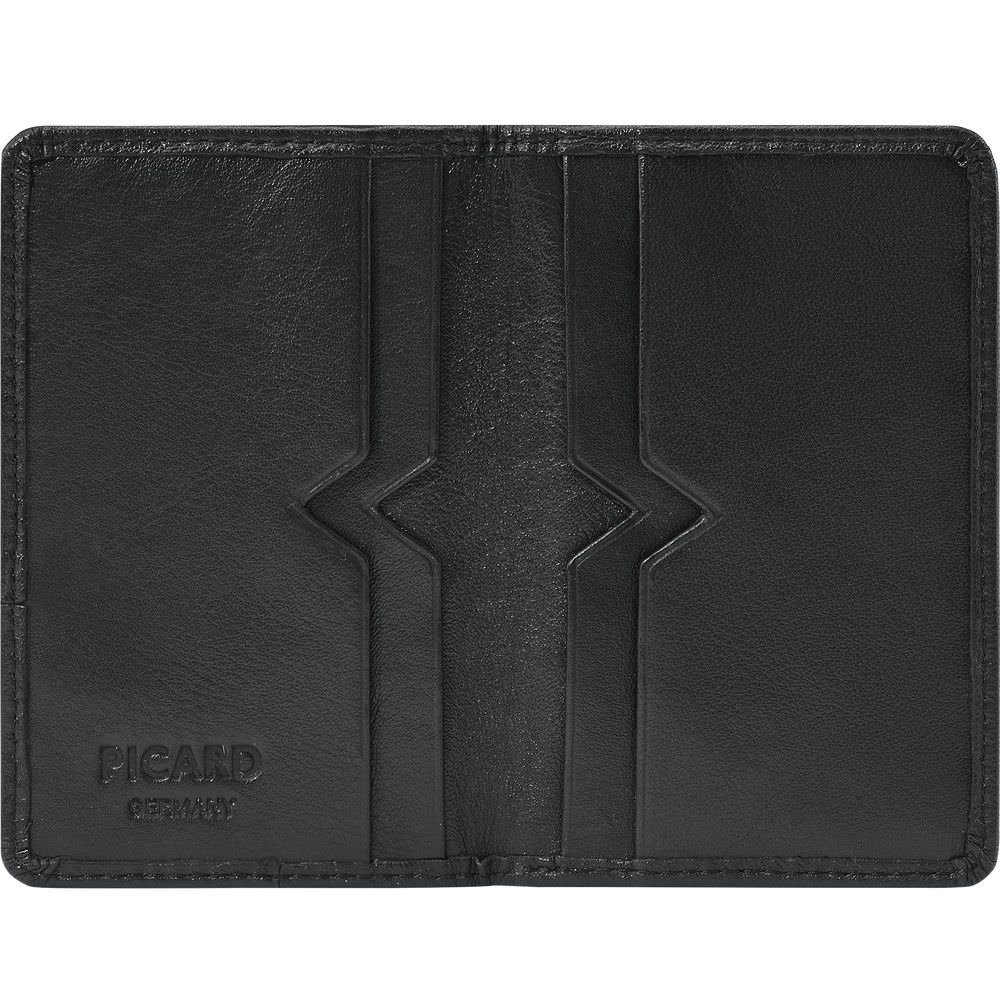 Kreditkartenetui Picard RFID Safe Schutz Schwarz Picard Visiten mit 9126 Geldbörse Soft