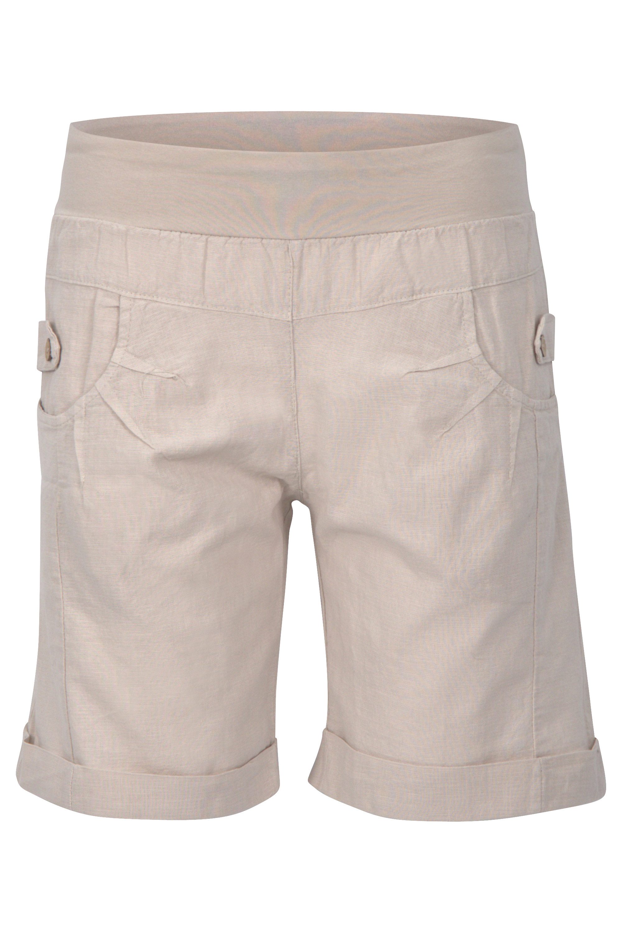 malito more than fashion Leinenhose malito Damen Bermuda aus Leinen, lässige kurze Hose, Shorts für den Bermuda aus Leinen