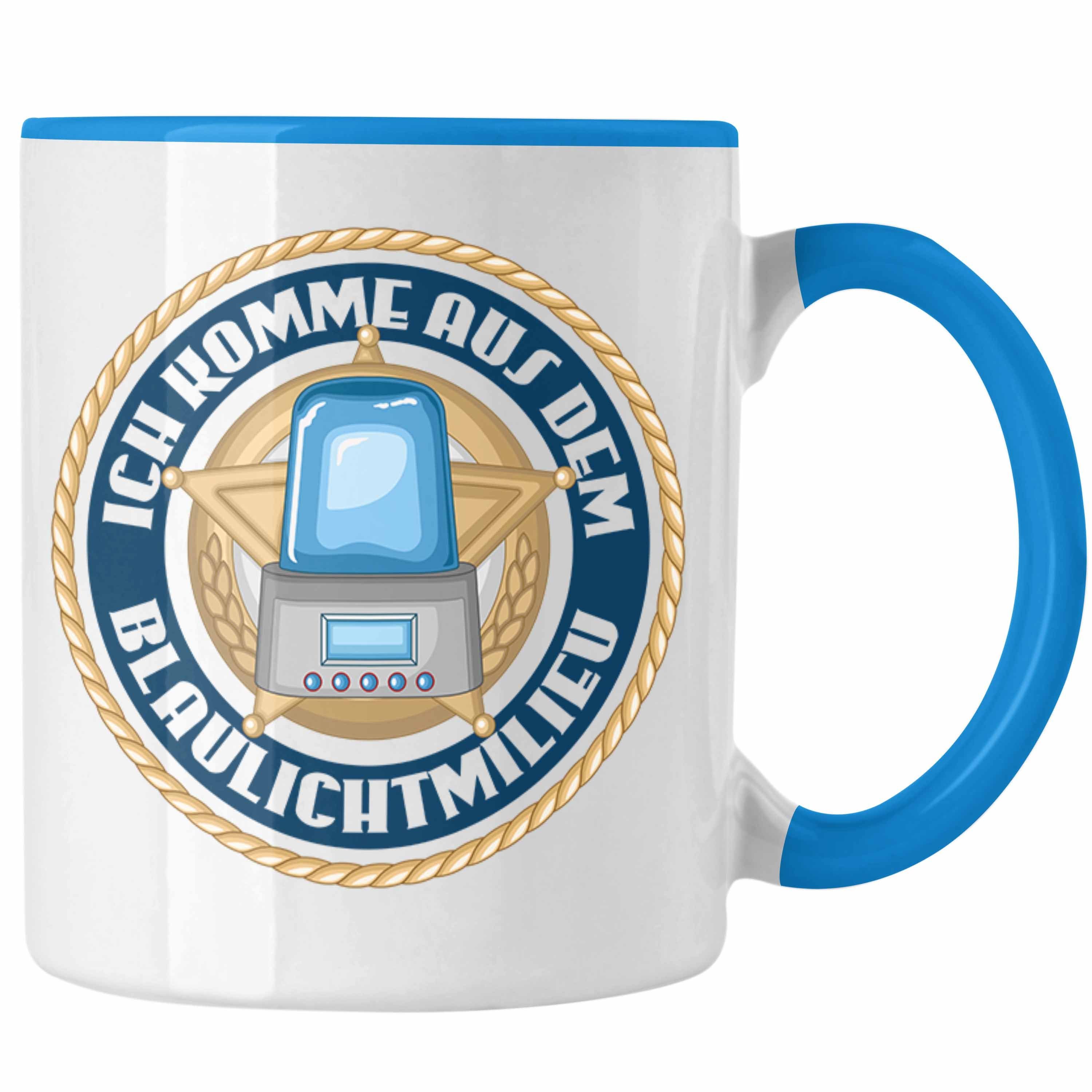 Trendation Tasse Trendation - Polizist Geschenk Tasse mit Spruch Geschenke Polizei Männer Lustig Blaulichtmilieu