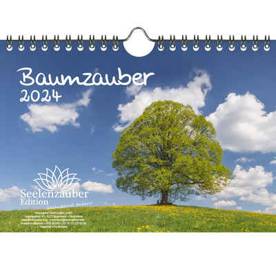 Seelenzauber Wandkalender Baumzauber DIN A5 Wandkalender für 2024 Baum Bäume Wald Natur - Seelen